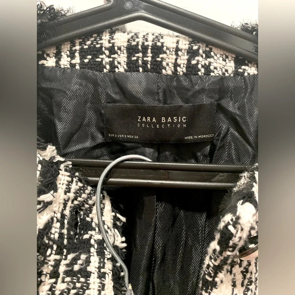 Bundle of Zara Black and White Tweed Jacket & Skirt - Picture 3 of 8